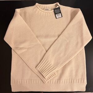 Buck Mason Ecru Guernsey Rollneck Medium